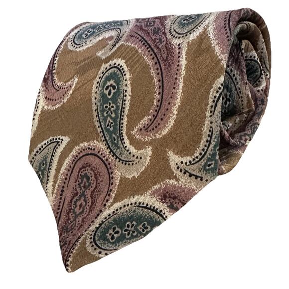 Chauncey Other - Chauncey Men’s 100% Silk Paisley Tie – Made in Korea – Classic 55”x3.5”